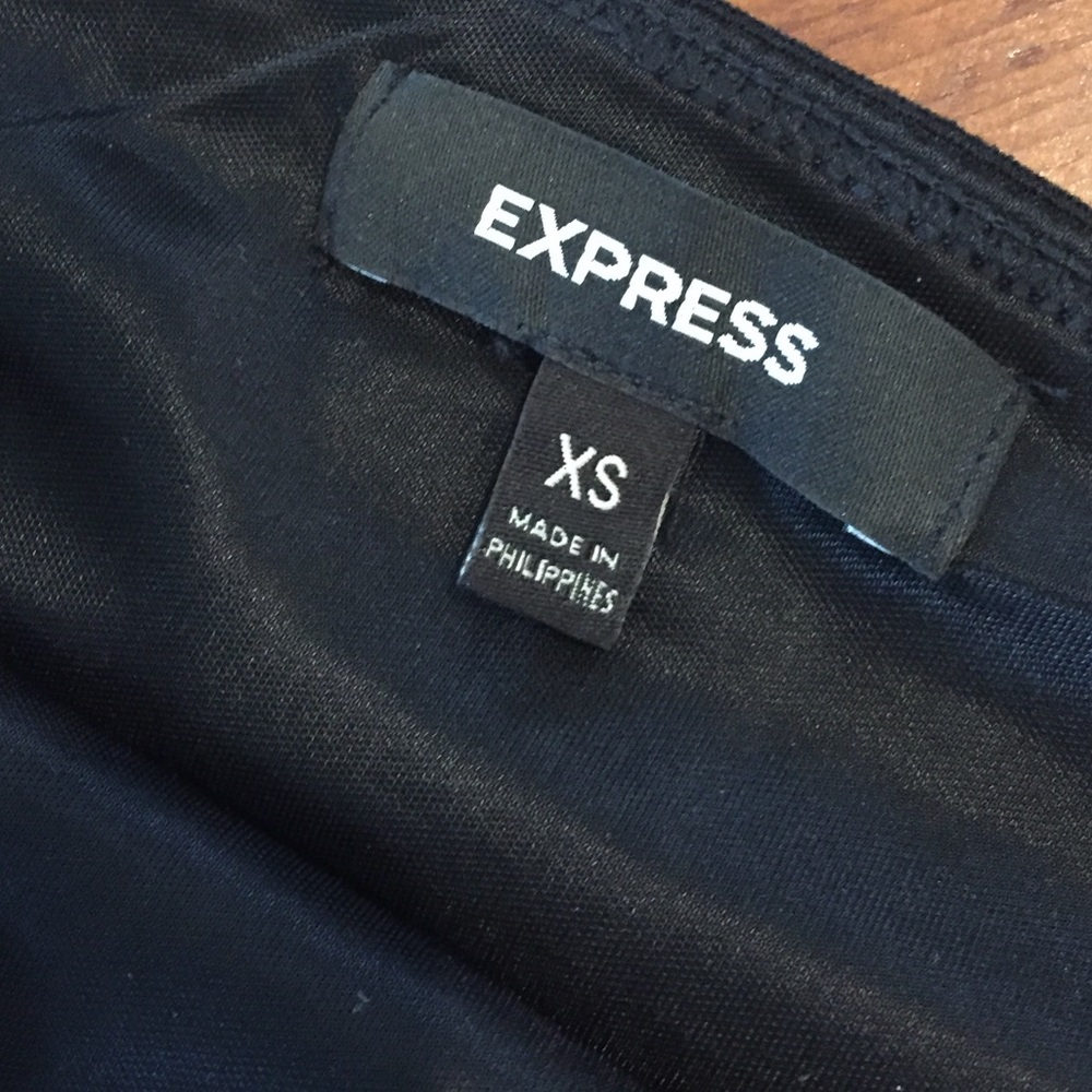 EXPRESS Little Black Strapless Dress - Picture 3 of 4